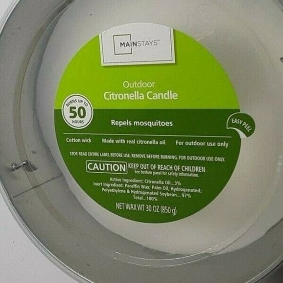 Citronella Candle Flamingo Bucket 30oz 3 wick Mainstays Outdoor - Picture 6 of 7